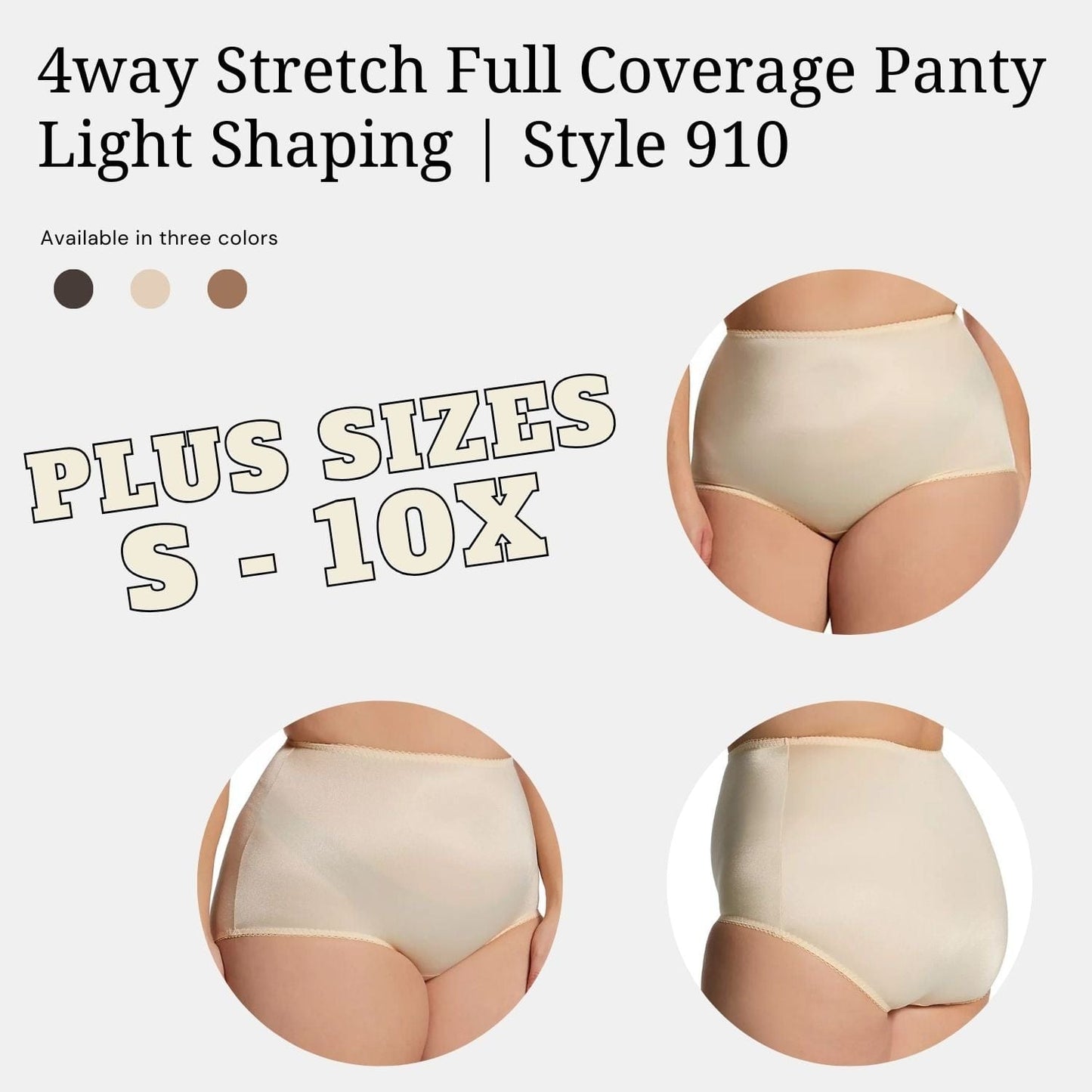 4way Stretch Full Coverage Panty, Light Shaping