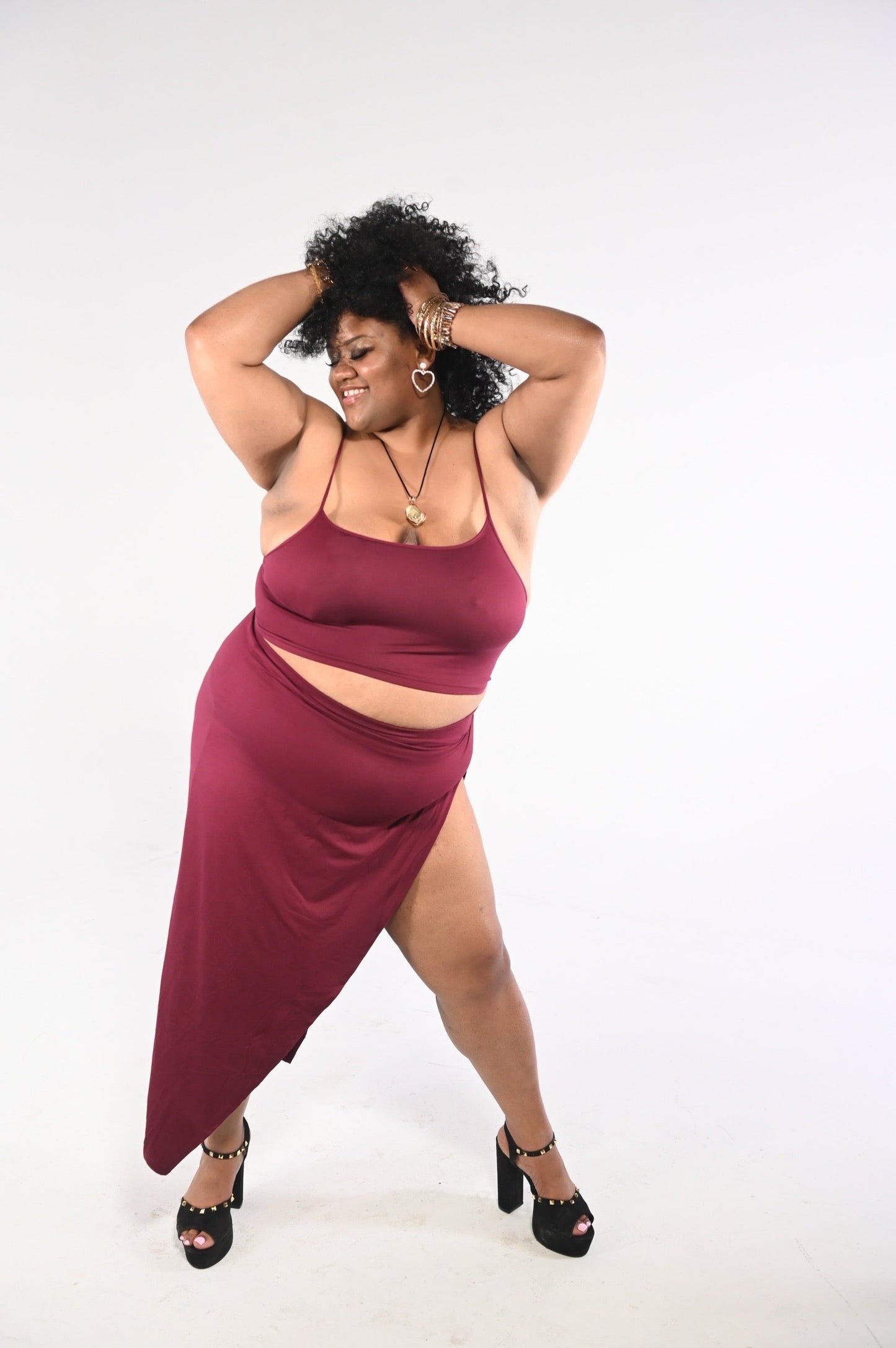 “Thicky Vicky” Crop Cami & Maxi Skirt Set
