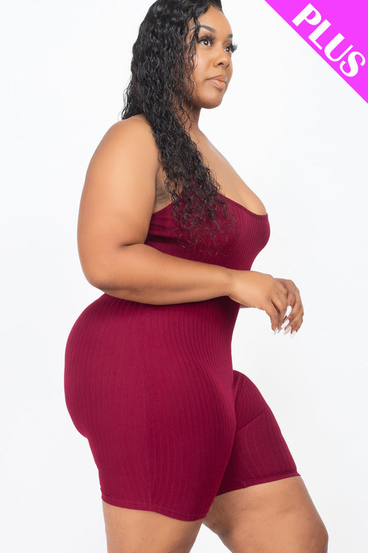 Ribbed Bodycon Romper