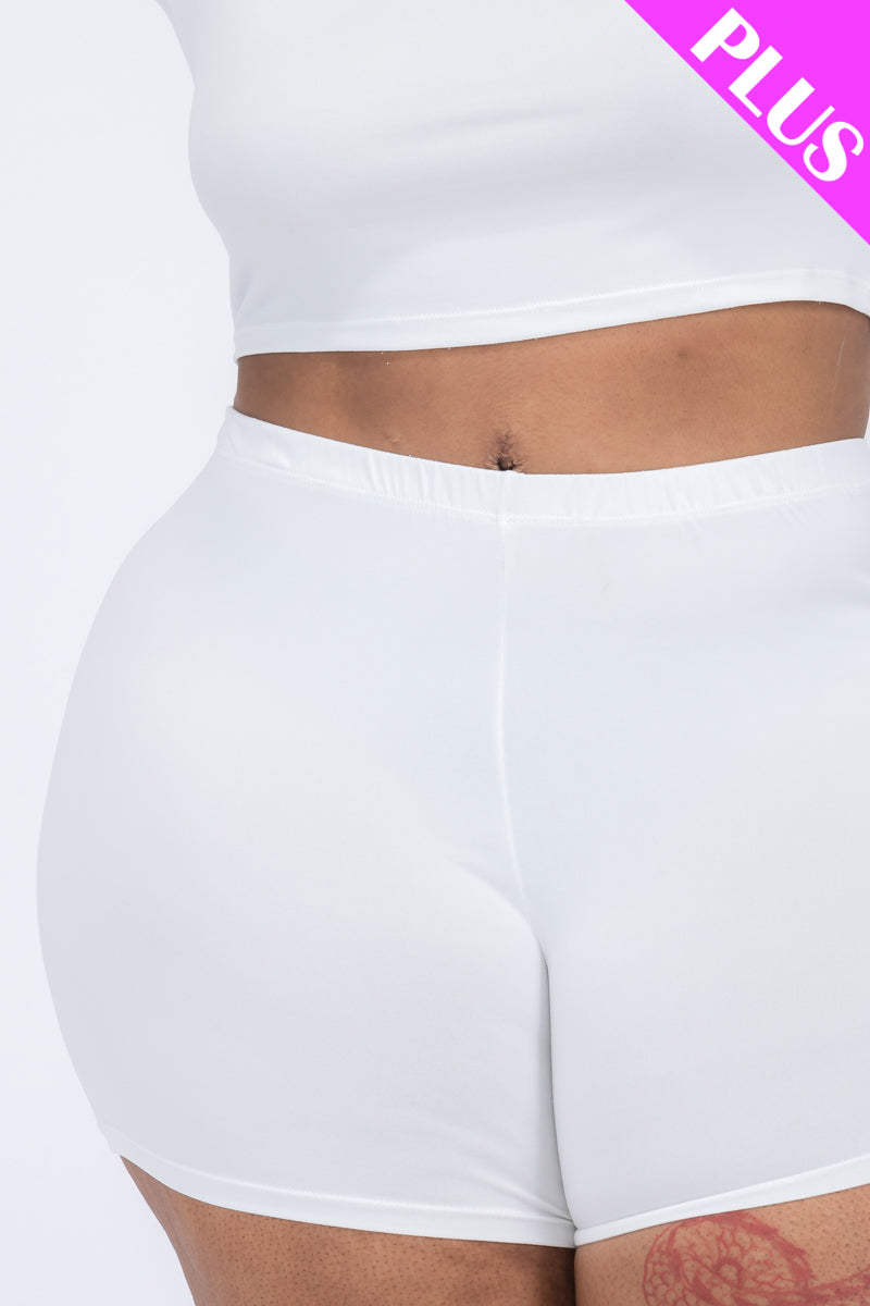 Short Sleeve Crop Top & Shorts Set