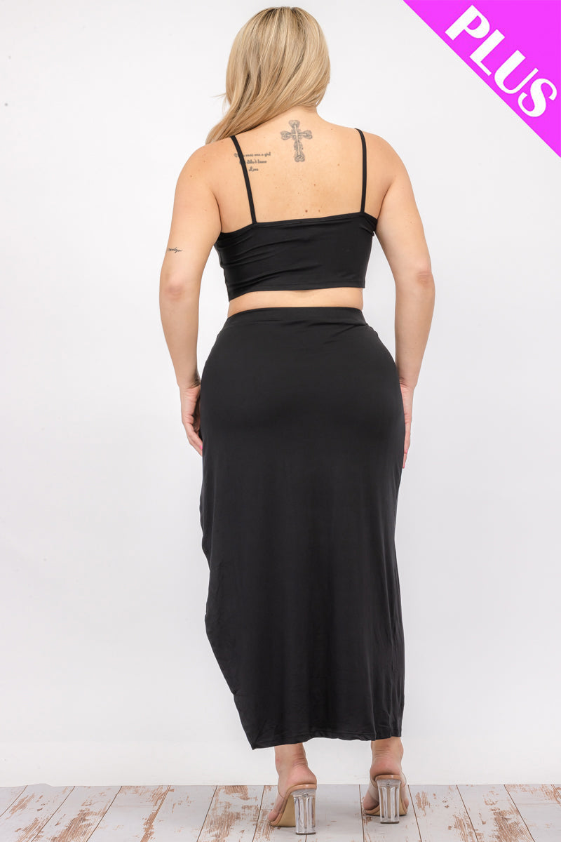 “Thicky Vicky” Crop Cami & Maxi Skirt Set