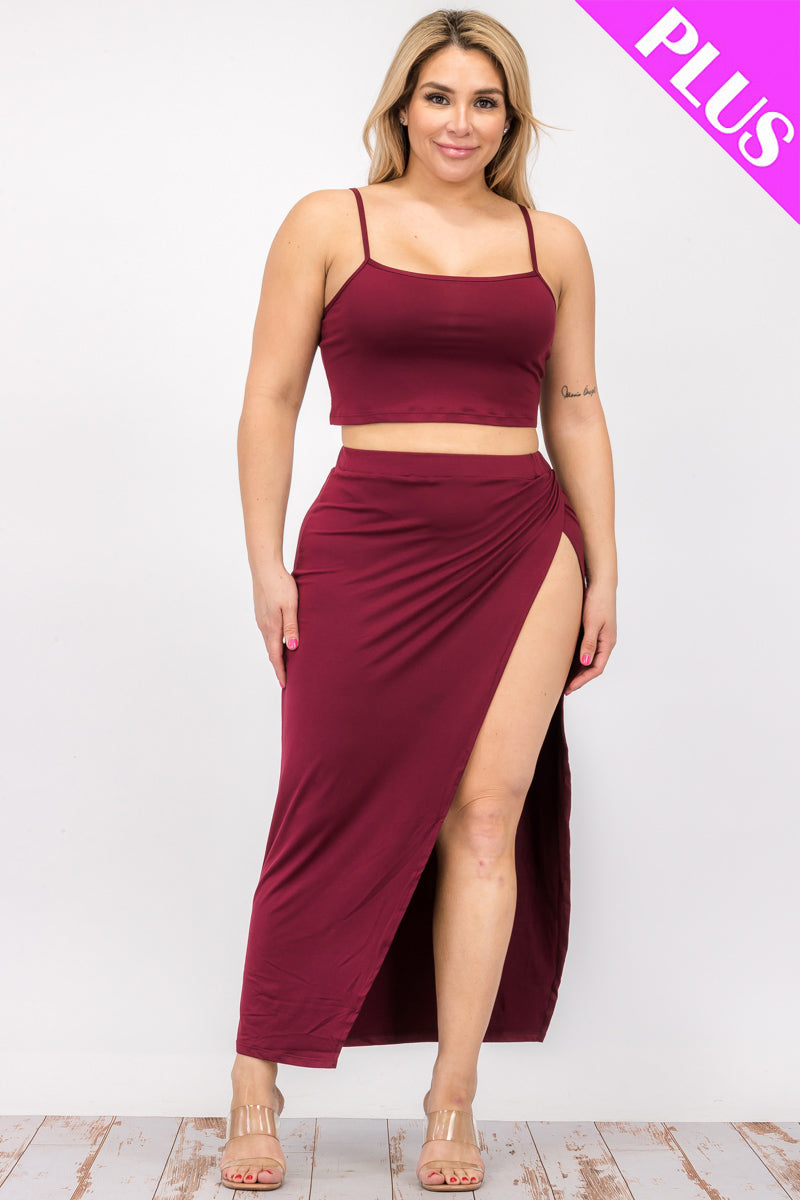 “Thicky Vicky” Crop Cami & Maxi Skirt Set