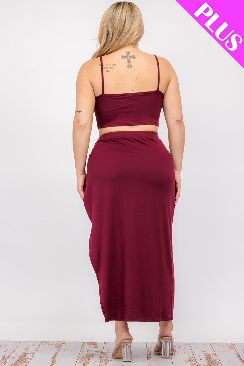 “Thicky Vicky” Crop Cami & Maxi Skirt Set