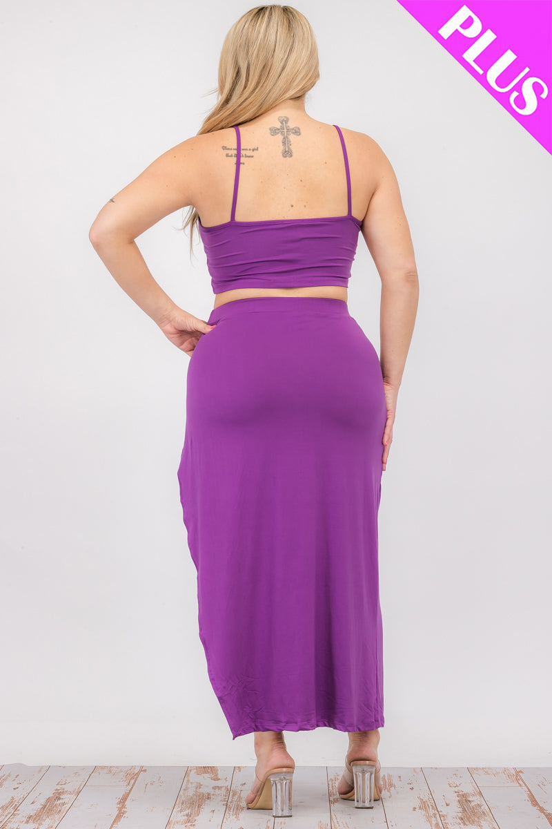 “Thicky Vicky” Crop Cami & Maxi Skirt Set