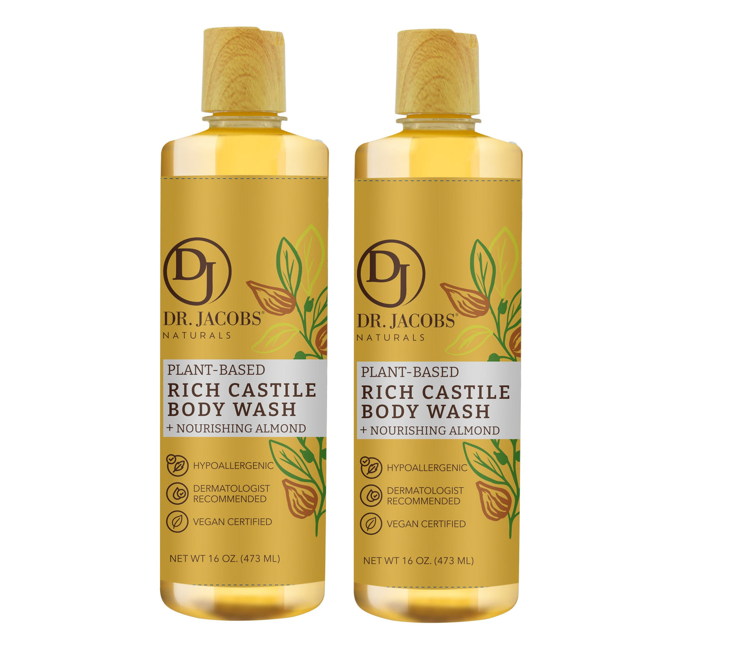 Almond Pure Castile Body Wash