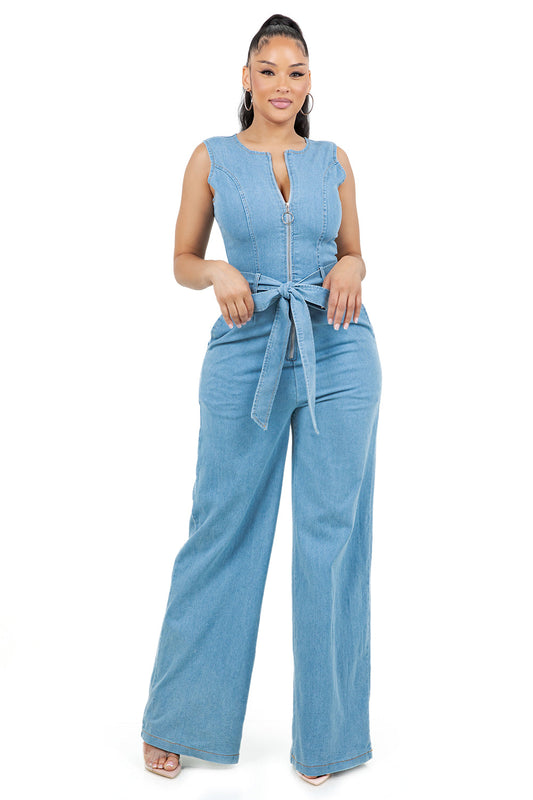 “Walk That Walk” Denim Jumpsuit