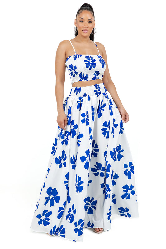 “Delicate Flower” Top & Skirt Set