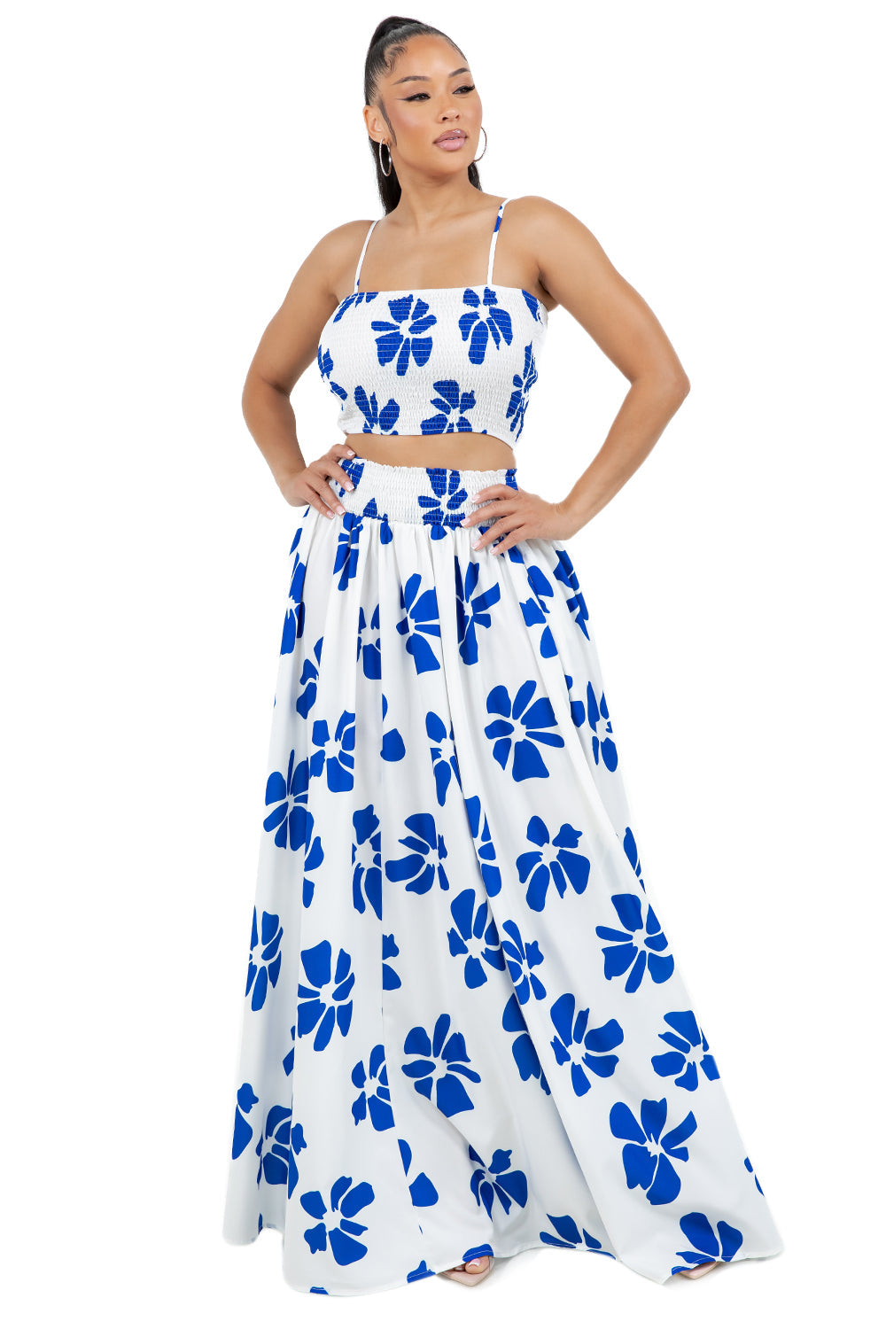 “Delicate Flower” Top & Skirt Set