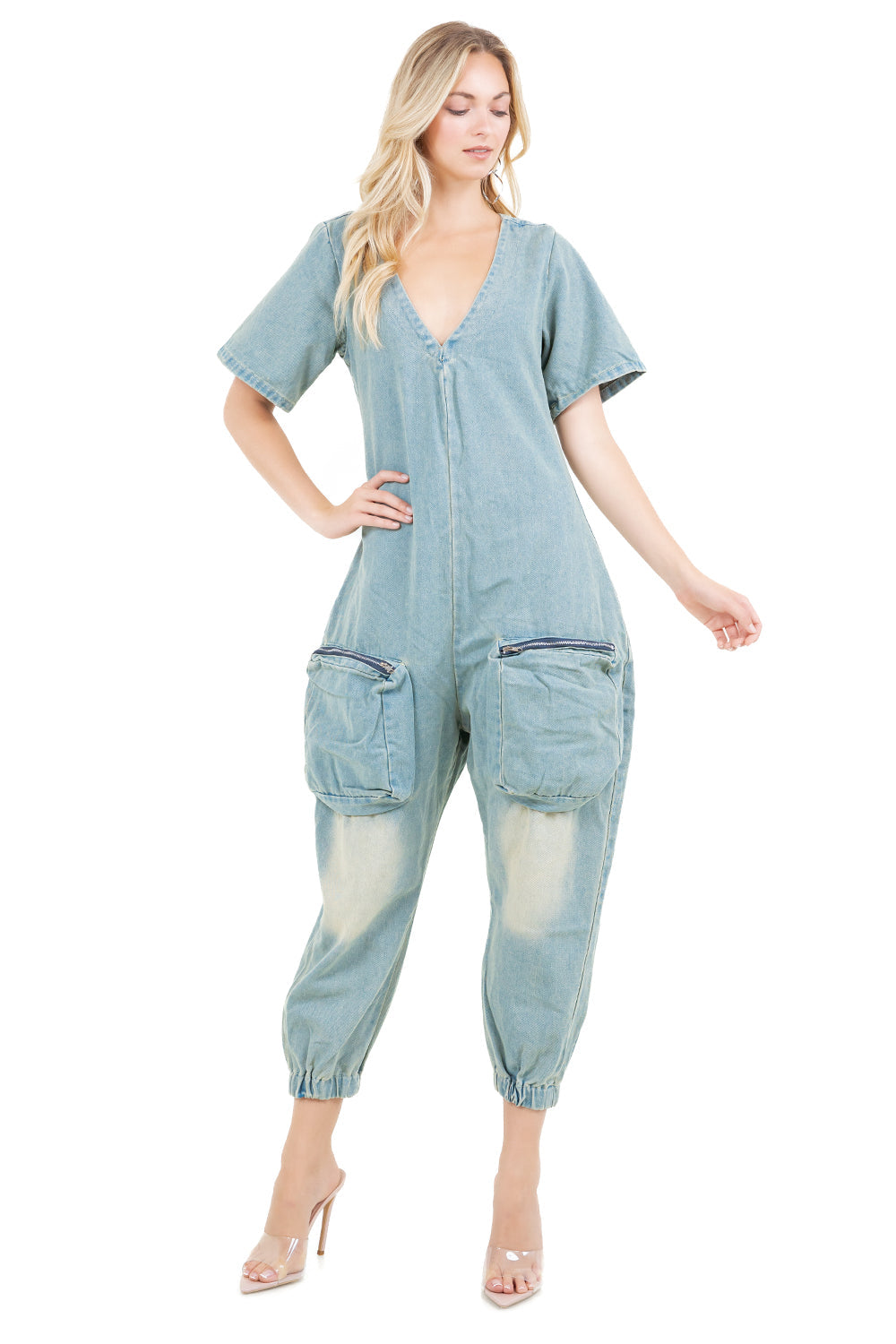 “In The Moment” Denim Jumpsuit