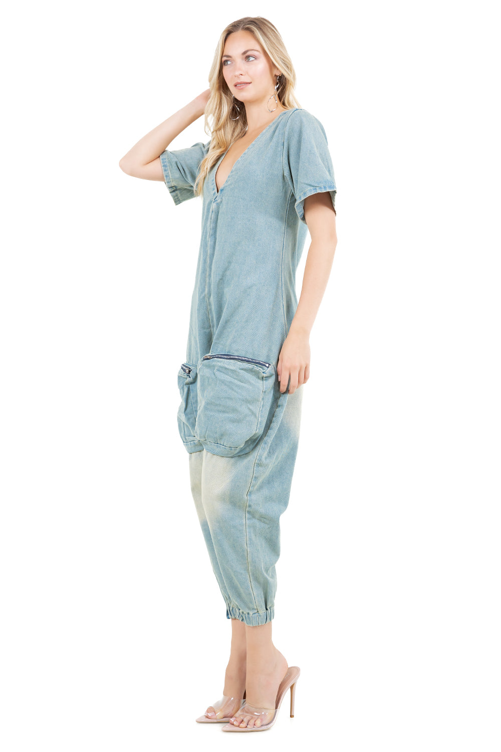 “In The Moment” Denim Jumpsuit