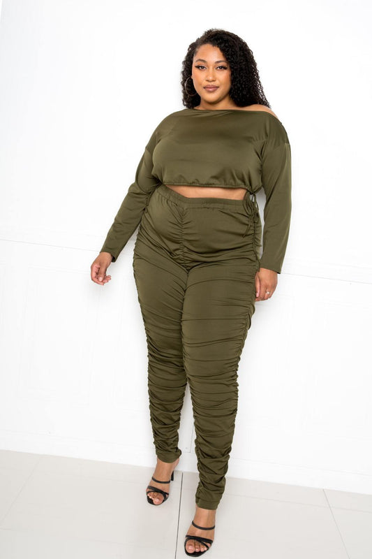 “Constance” Olive Leggings Sets