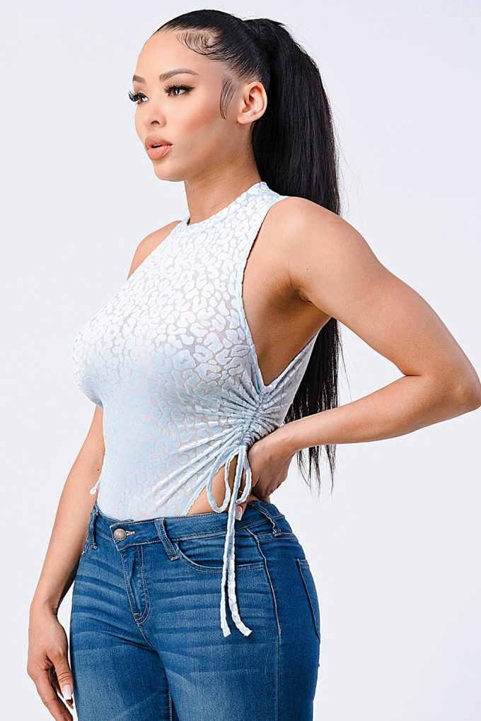 “Extremely IT” Light Blue Bodysuit