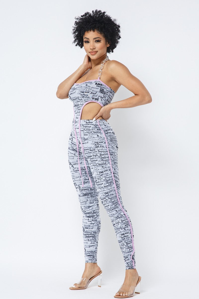 “Logic” White Leggings Set