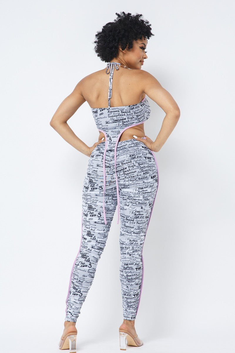 “Logic” White Leggings Set