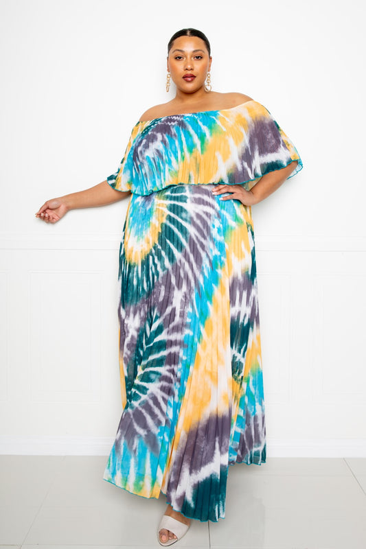 “Bowie” Pleated Maxi Dress