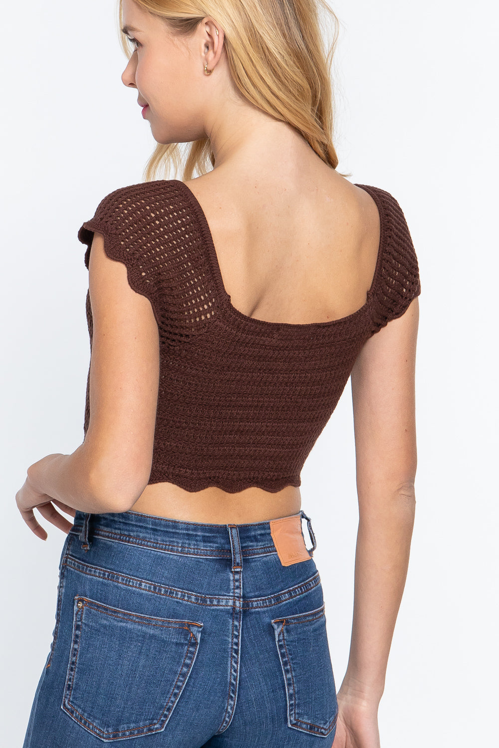 “Mia” Chocolate Crop Top