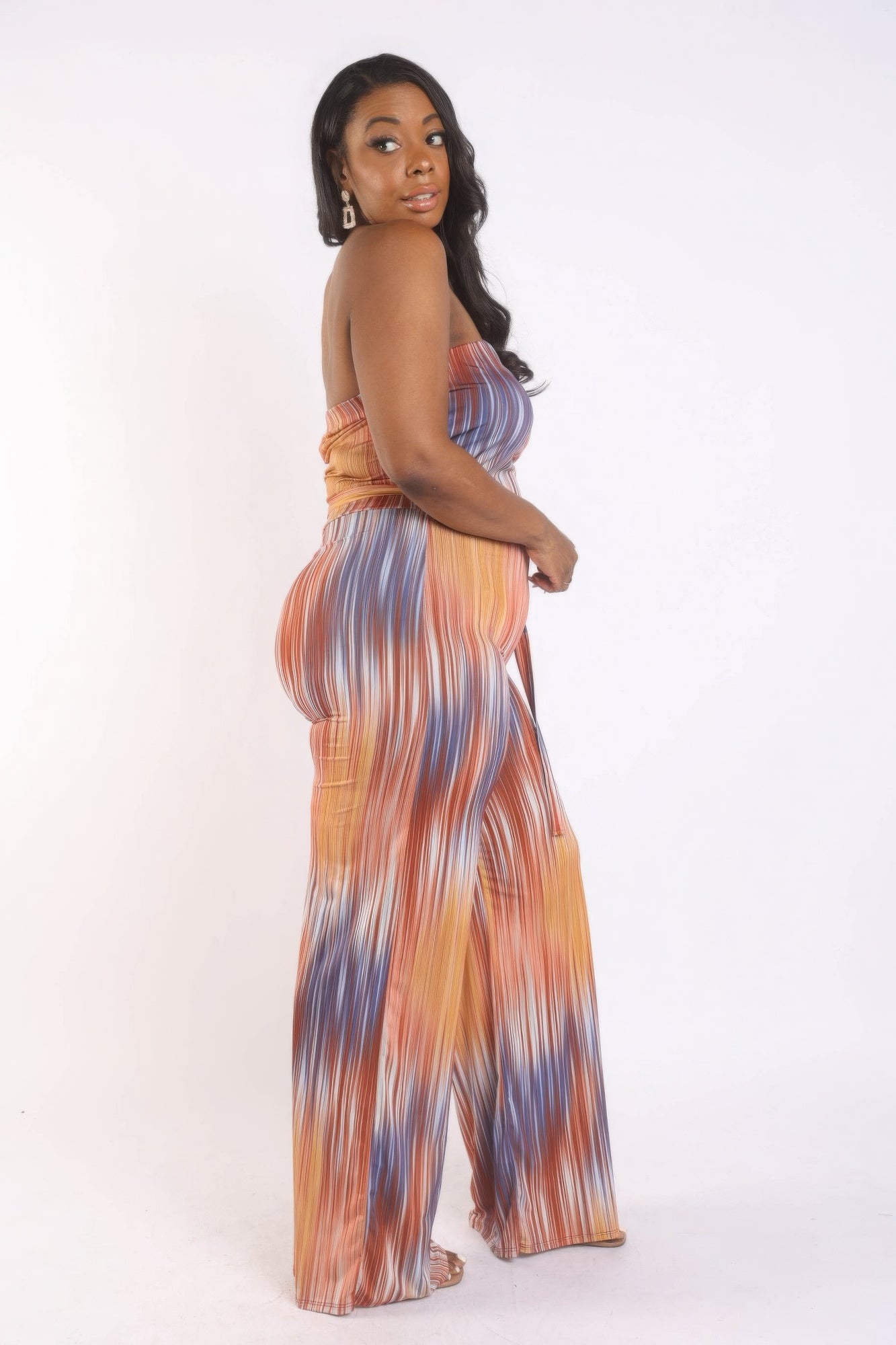 “Feel The Vibes” Orange Jumpsuit