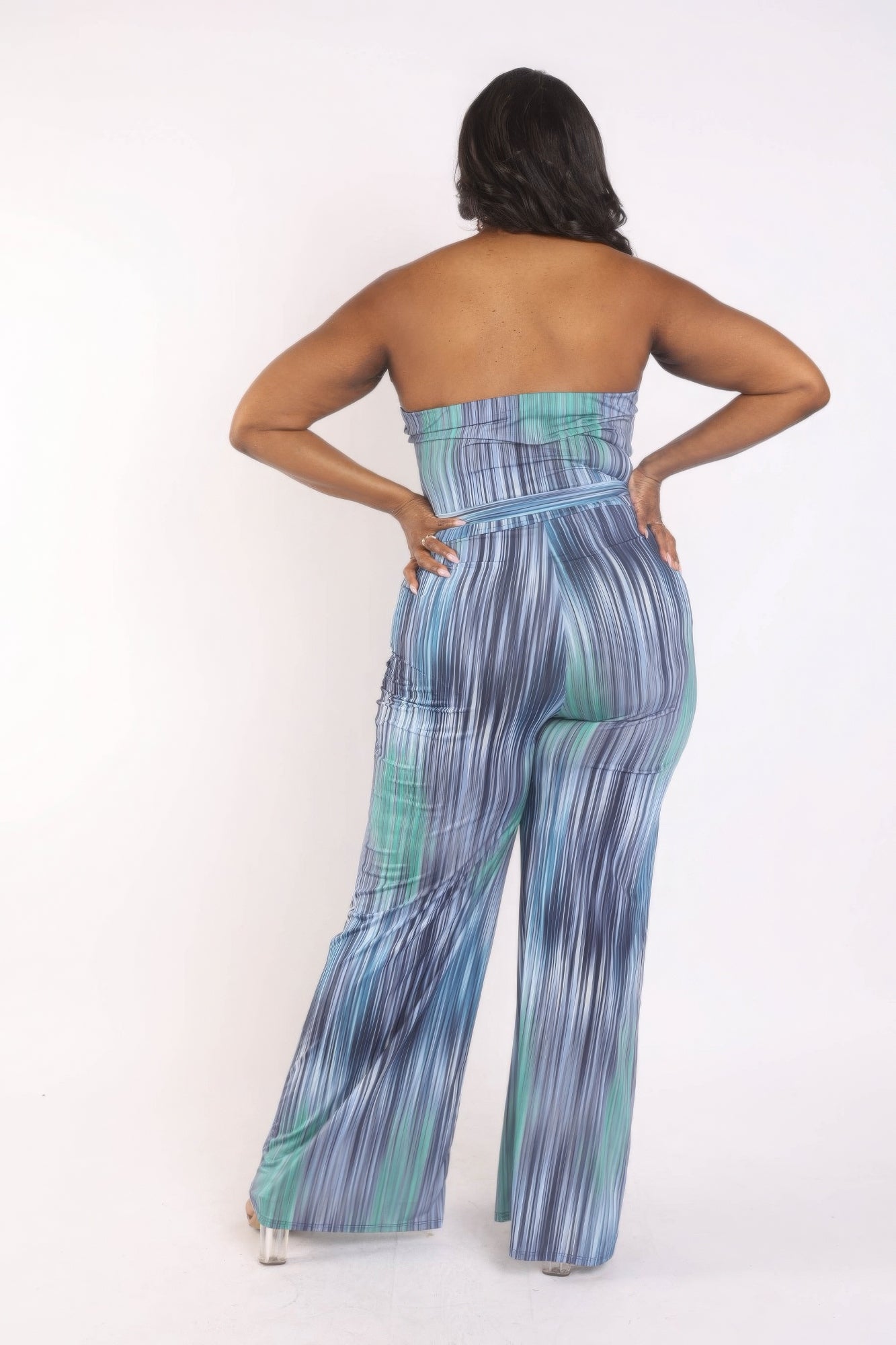 “Feel The Vibes” Blue Jumpsuit