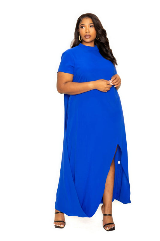 “Don’t Mock Me” Royal Cape Dress