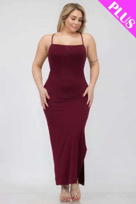 “Shai” Burgundy Maxi Dress