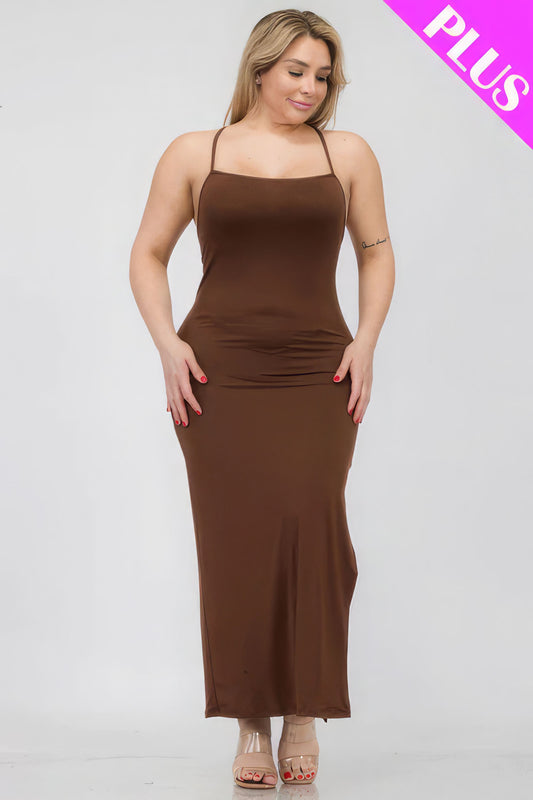 “Shai” Brown Maxi Dress