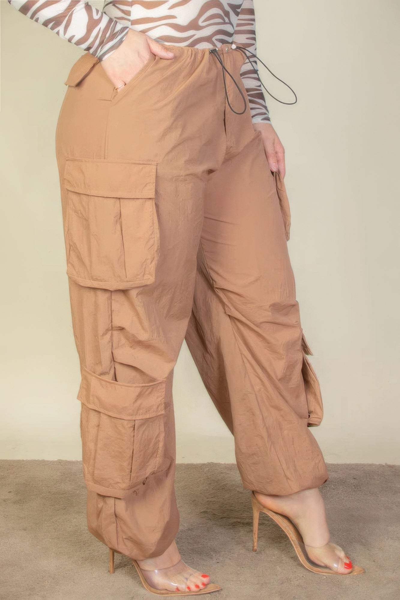 “DND” Sugar Brown Parachute Pants