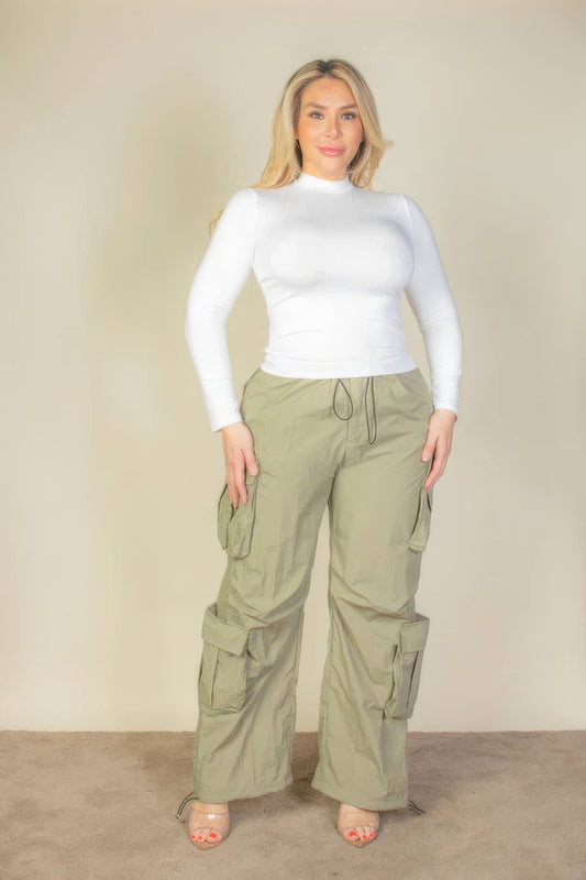 “DND” Olive Green Parachute Pants