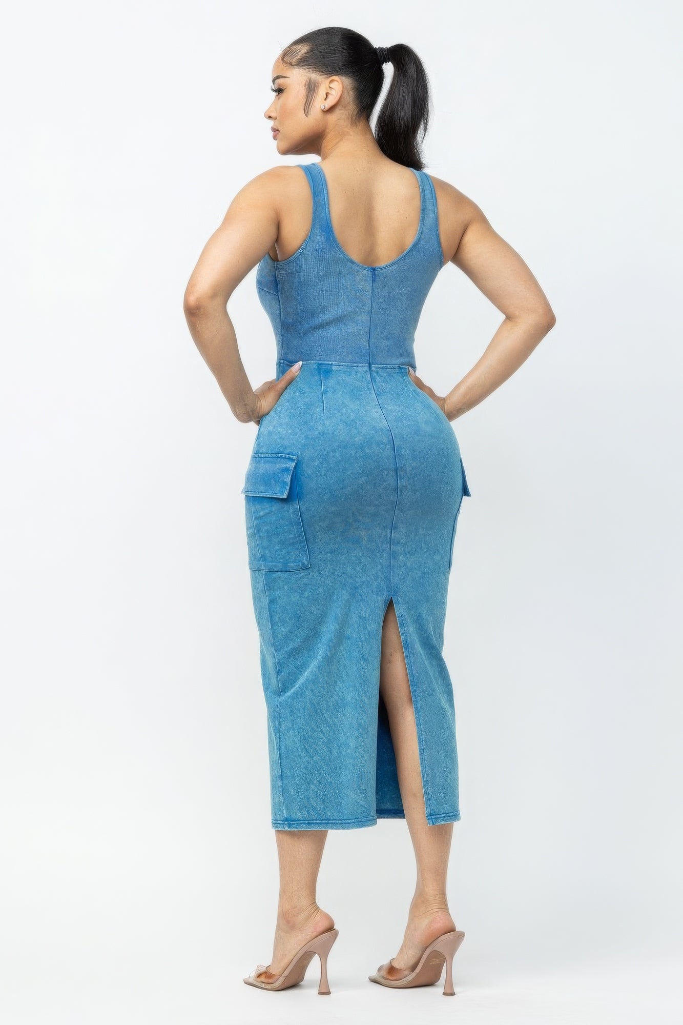 “Suzanne” Cargo Midi Dress