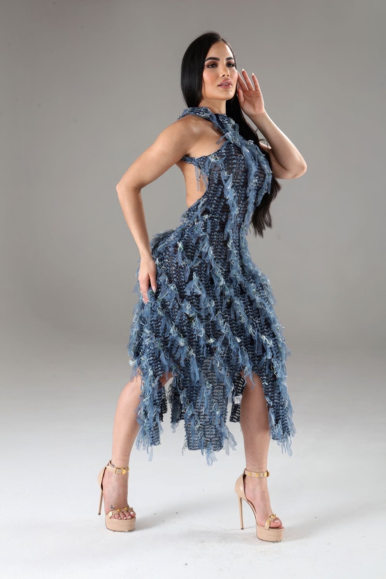 “Exquisite” Ruffled Dress
