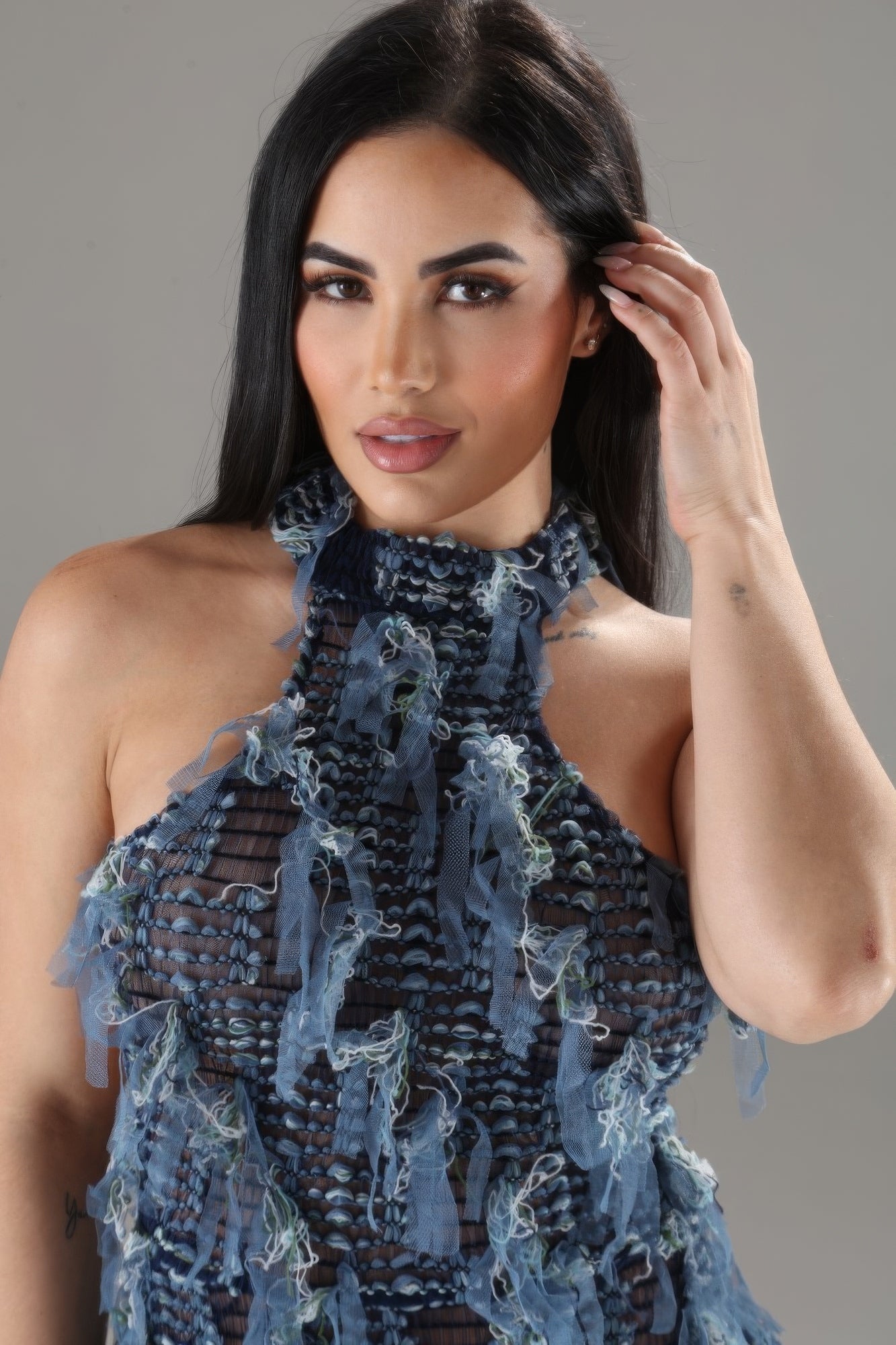 “Exquisite” Ruffled Dress