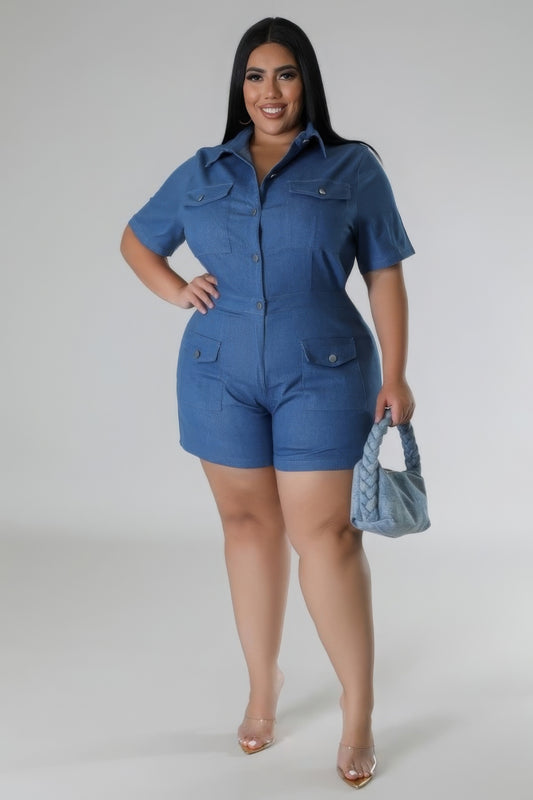 “Denim Daisy” Romper
