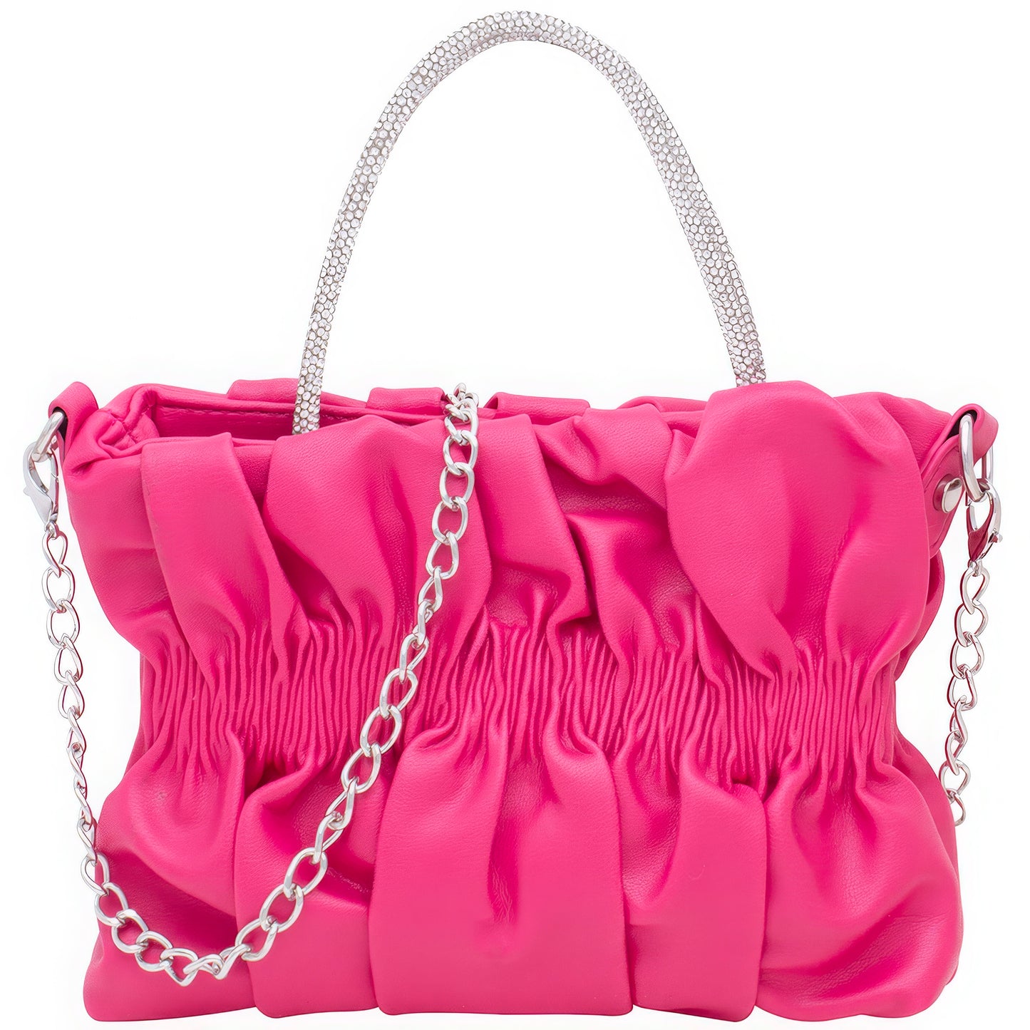 “Pretty Lady” Rhinestone Handle Design Bag