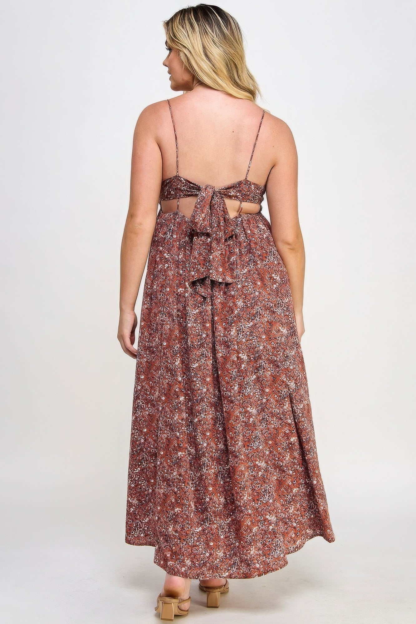 “Mind Ya Bidness” Rust Maxi Dress