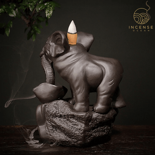 Ceramic Elephant Incense Burner