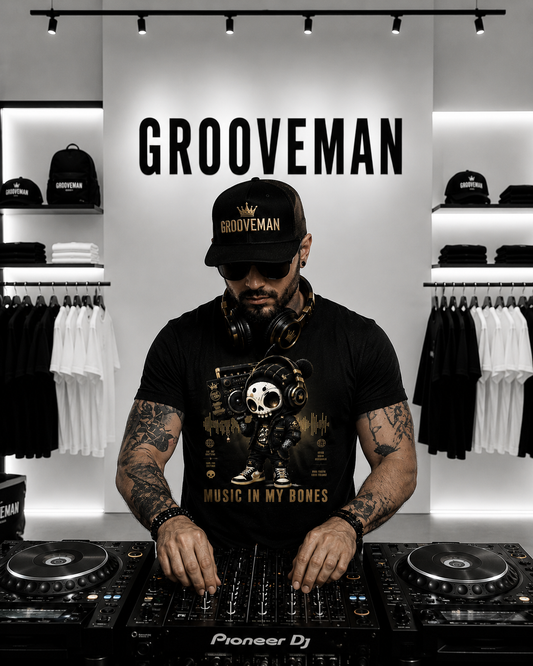 "Music In My Bones" Black Collection T-Shirt | Premium Streetwear DJ Festival Tee