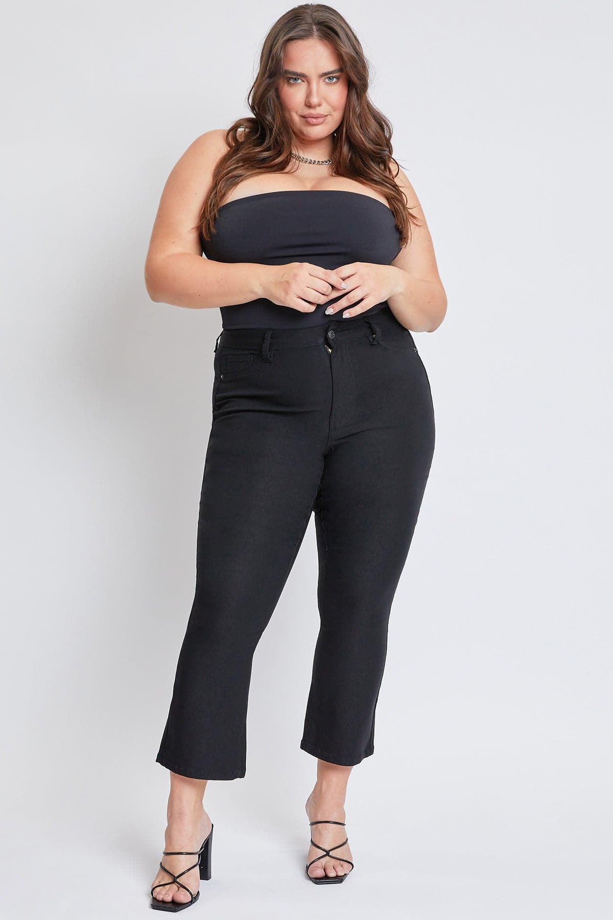 Hyperstretch Cropped Kick Flare Pants