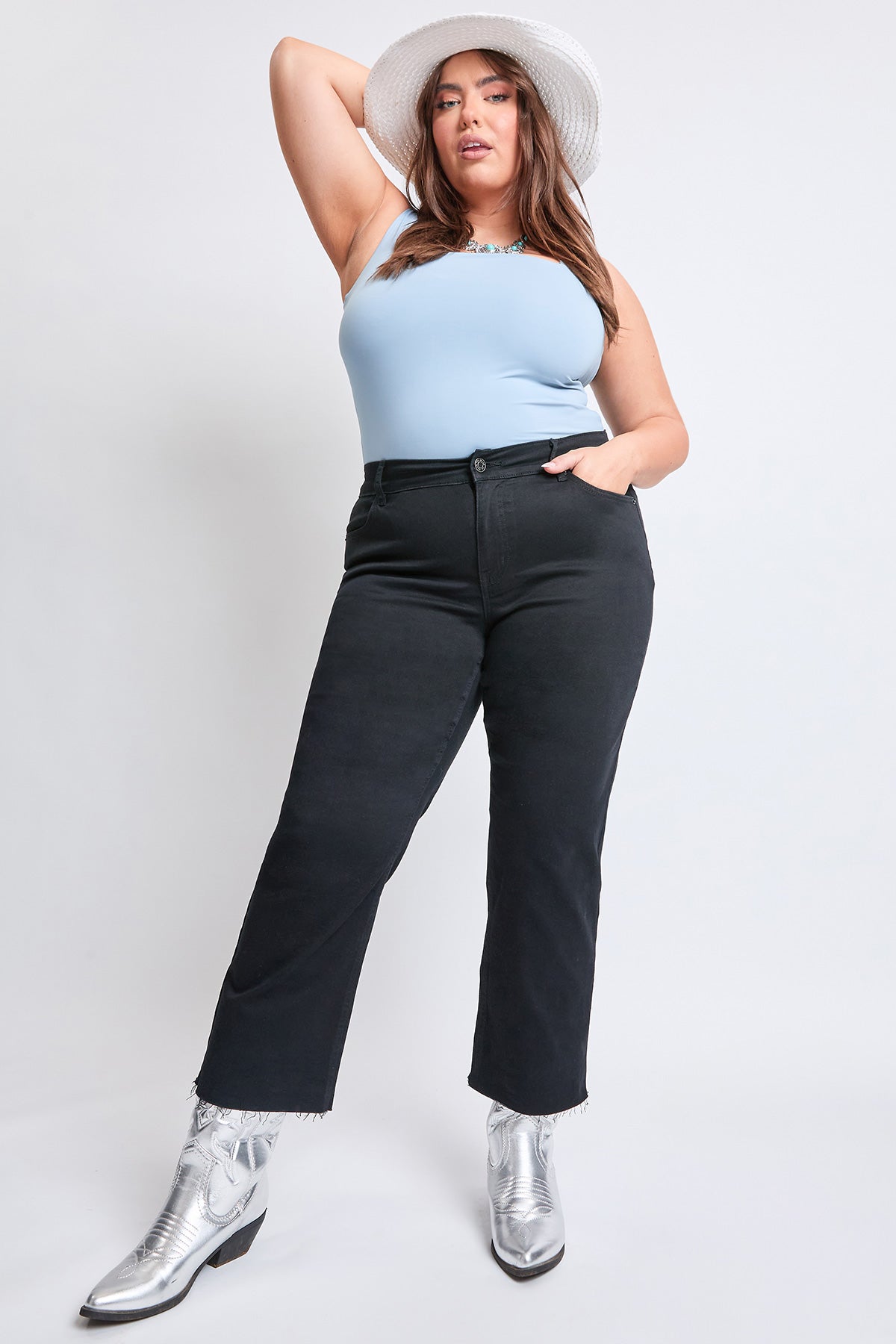 Hyperstretch Cropped Wide Leg Pants