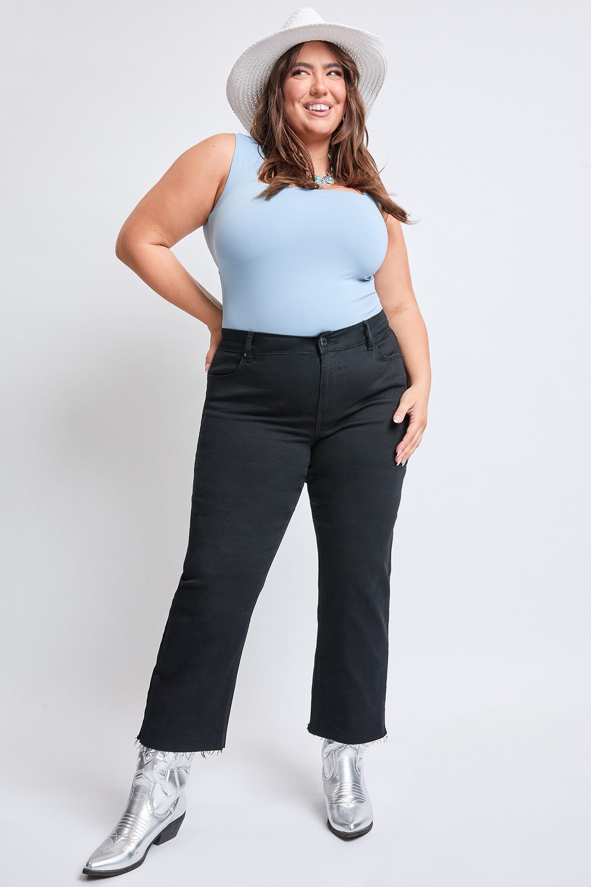Hyperstretch Cropped Wide Leg Pants