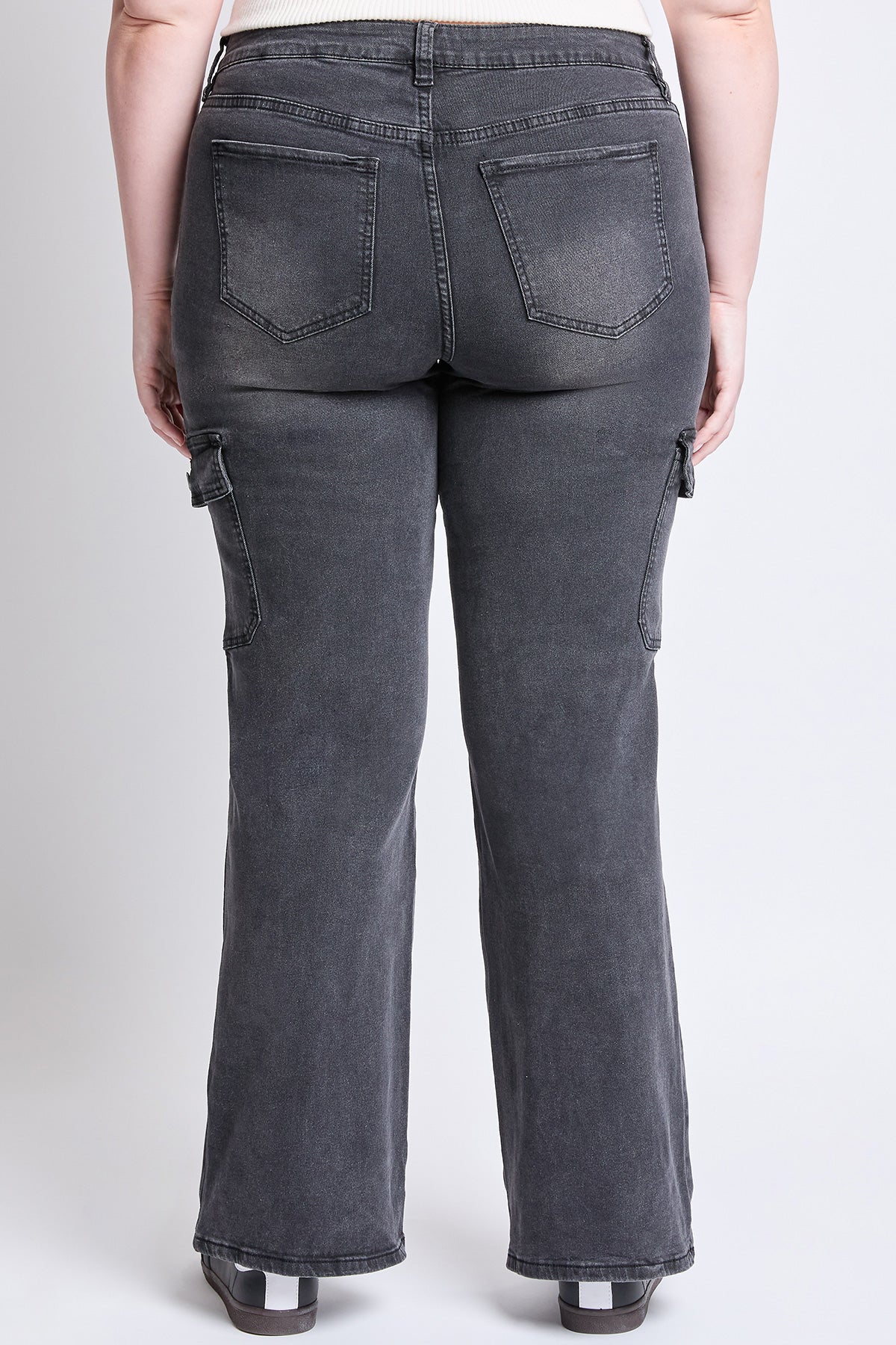 High Rise Wide Leg Skater Cargo Jeans