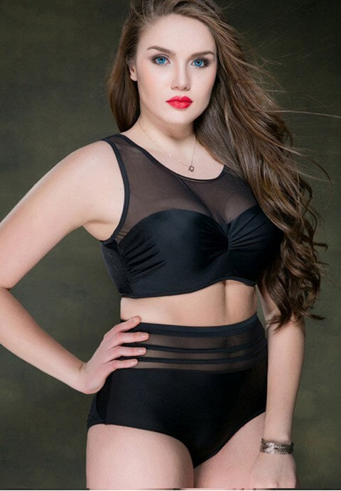 High-Waisted Gauze Sexy Swimsuit