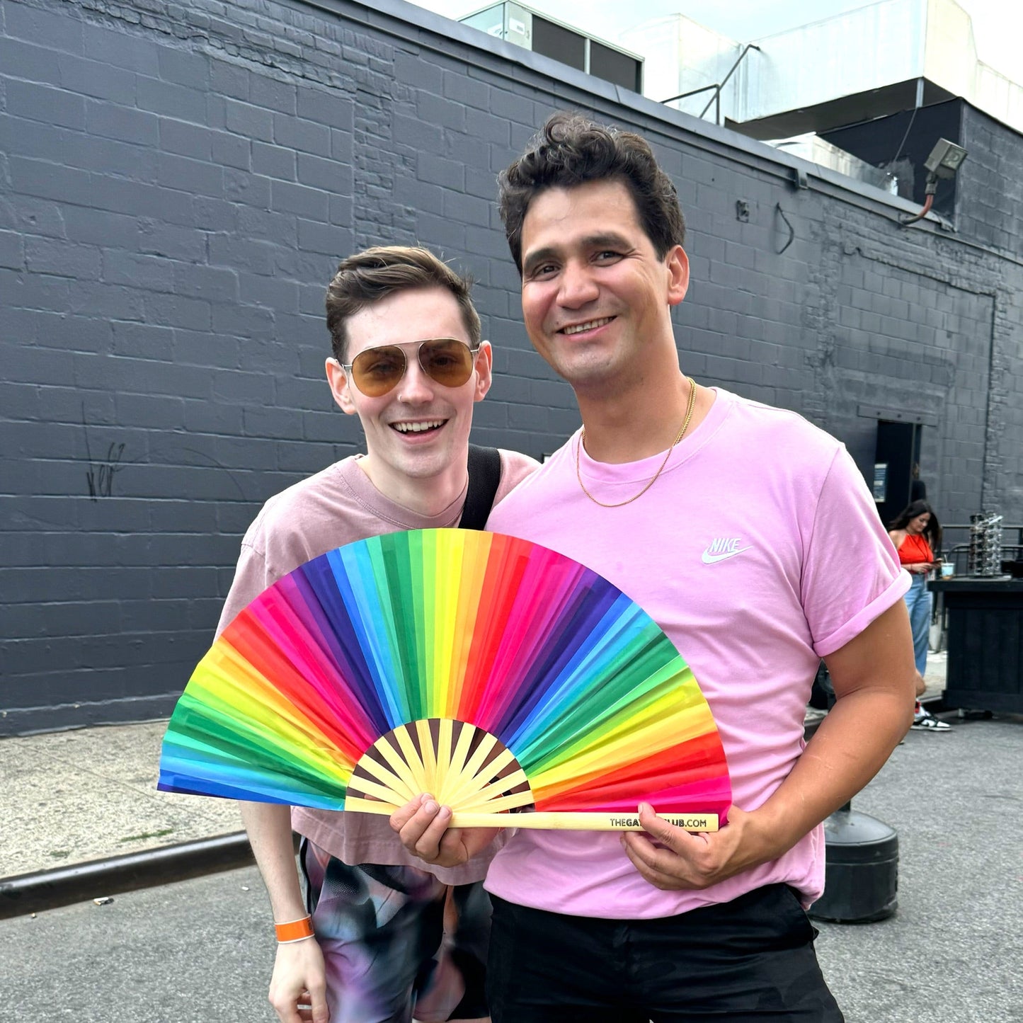 Rainbow Folding Fan