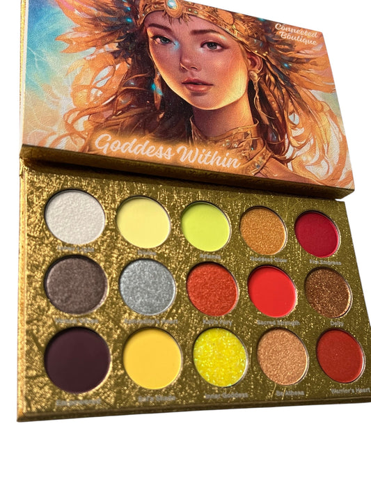 Goddess Within 15‑Shade Eyeshadow Palette – Bold Mattes & Luminous Shimmers