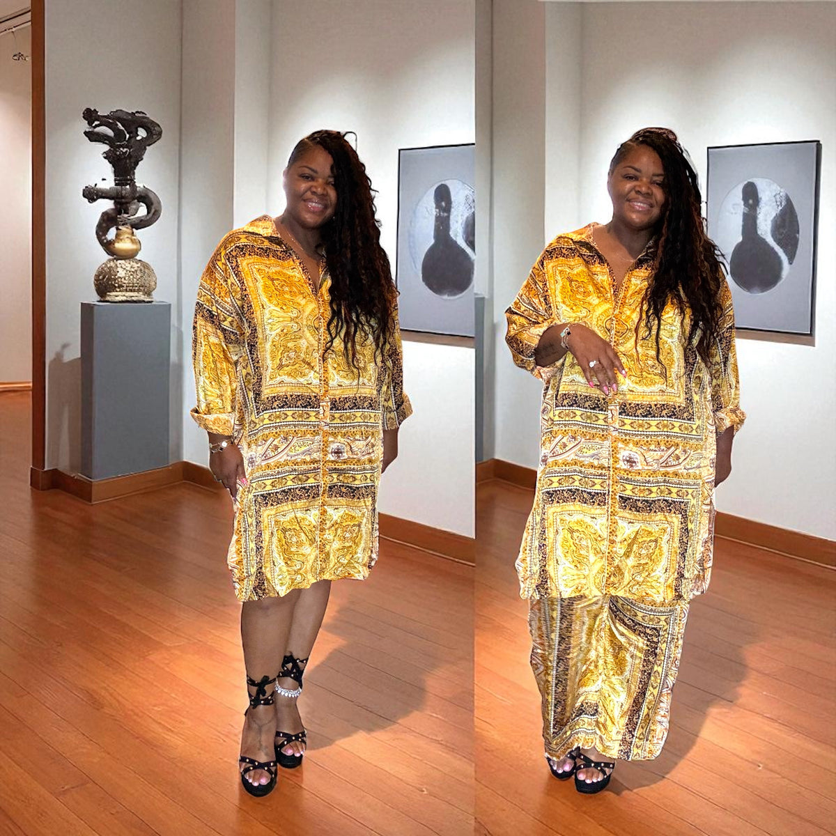 Satin Luxe Multi Wear Gold Set