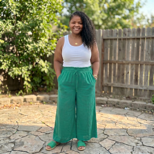 Kelly Green Wide Leg