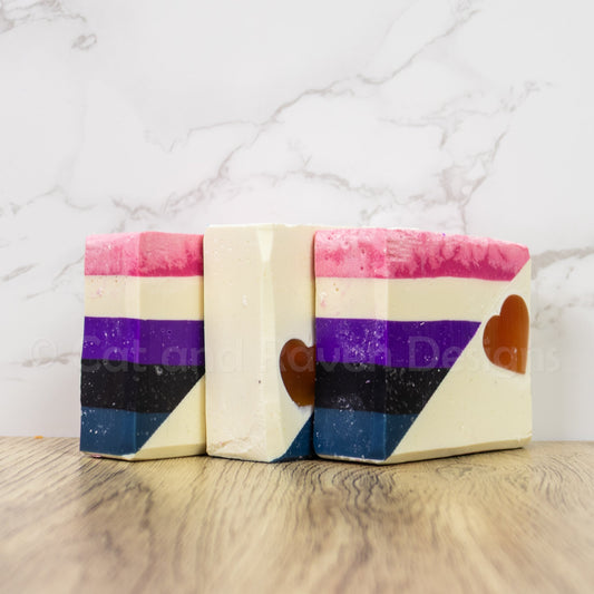 Non-Newtonian (genderfluid pride flag) soap