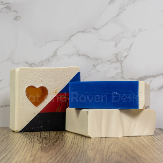 Polyglamorous (polyamory pride flag) soap