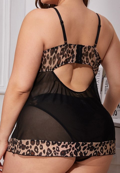 Journee Leopard Babydoll Set