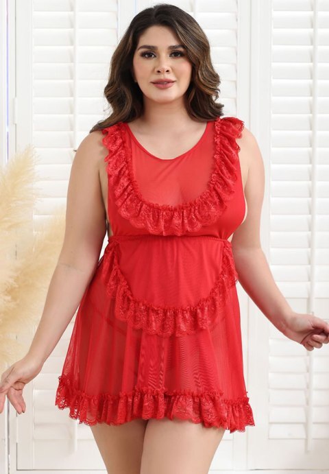 Lace Babydoll Mesh Nightgown Chemise Boudoir Nighty Sleepwear
