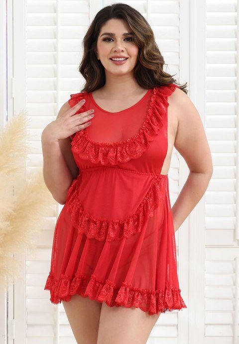 Lace Babydoll Mesh Nightgown Chemise Boudoir Nighty Sleepwear