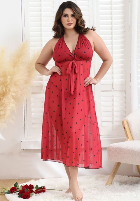 Women's Sexy Sleeveless Long Mesh Lingerie Dress